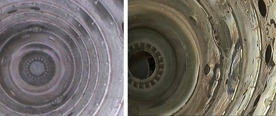 不同品牌進口工業內窺鏡的檢測圖像對比 不同品牌進口工業內窺鏡的檢測圖像對比